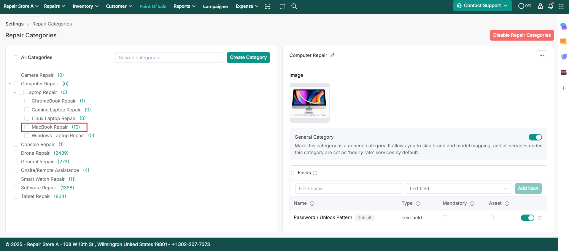 Service Count Filter