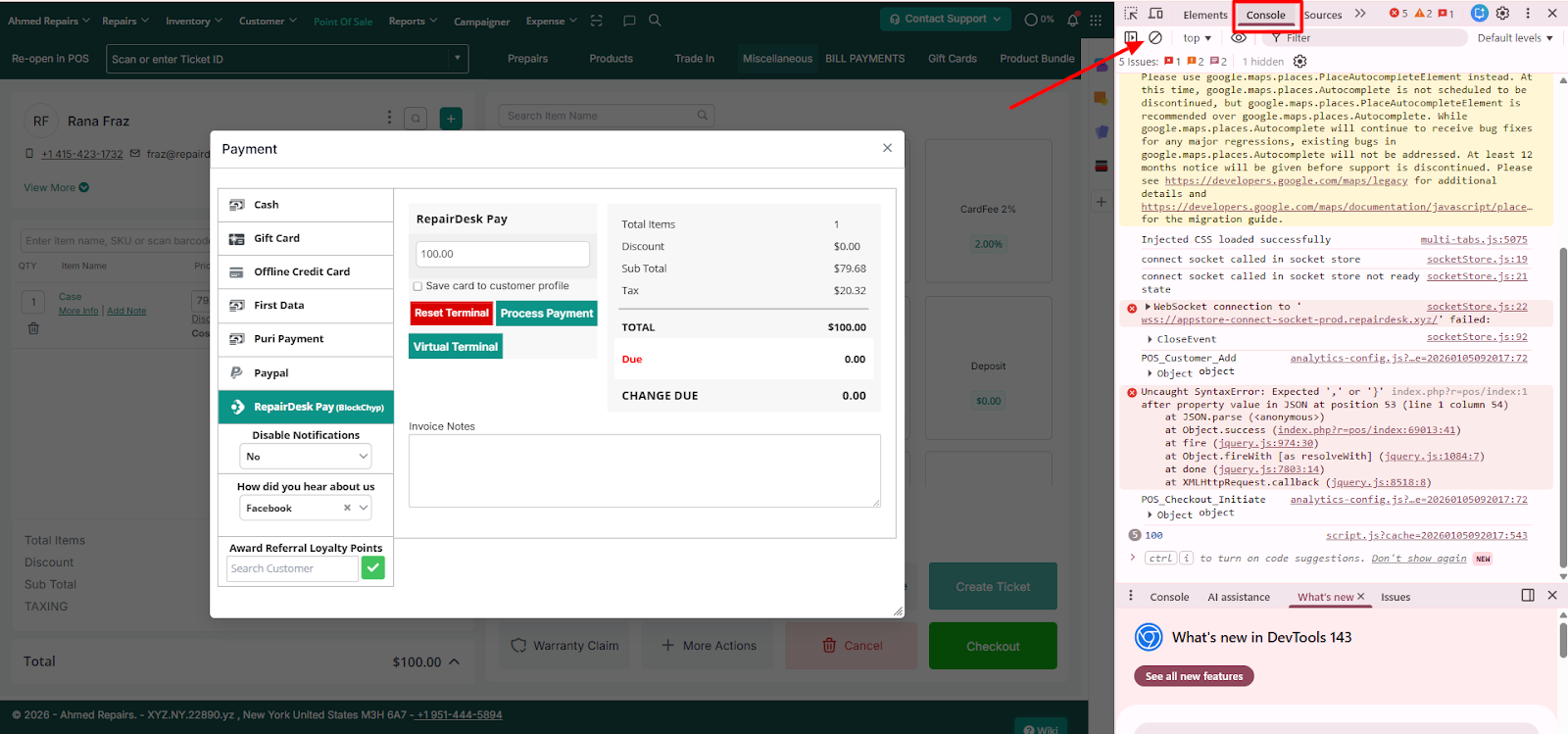 Network tab screenshot