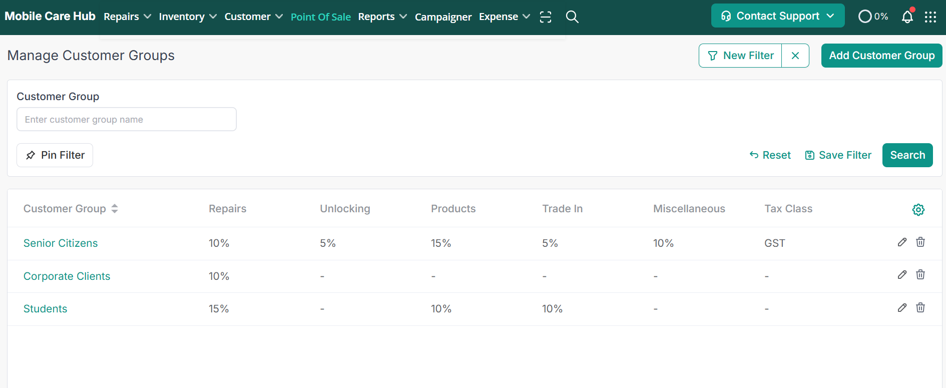 View Existing Groups